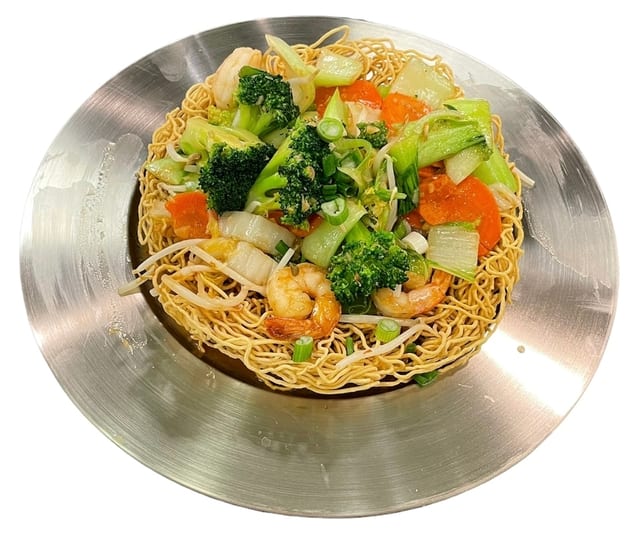 SHRIMP STIR-FRY.